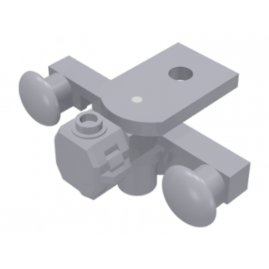 light bluish gray train buffer beam with sealed magnets - type 1