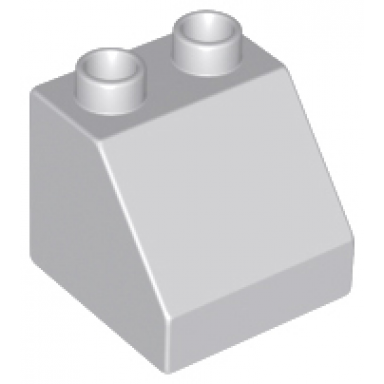 light bluish gray duplo brick 2 x 2 x 1 1 2 slope 45