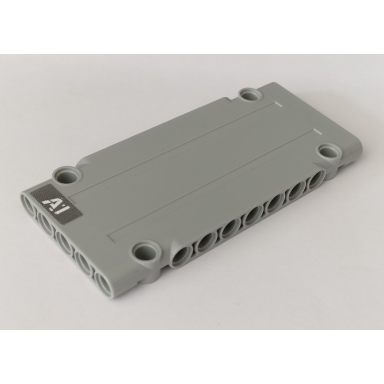 light bluish gray technic panel plate 5 x 11 x 1 with a1 pattern sticker - set 42082