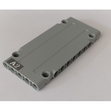light bluish gray technic panel plate 5 x 11 x 1 with a2 pattern sticker - set 42082