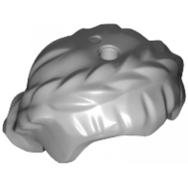 light bluish gray minifigure hair female short braided on sides hole on top