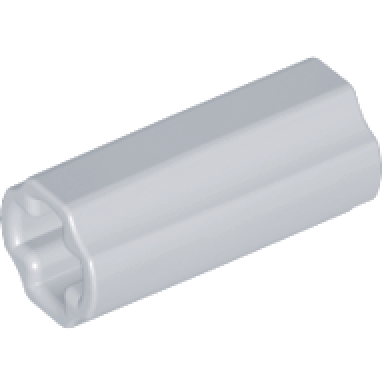 light bluish gray technic axle connector 2l smooth with x hole orientation