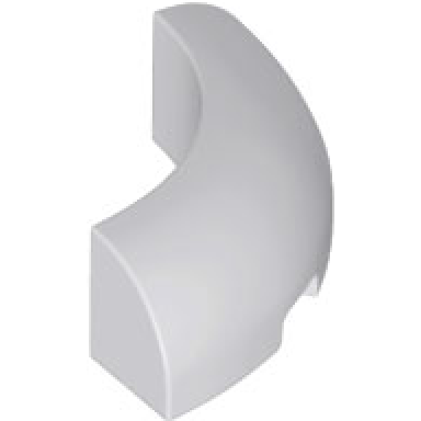 light bluish gray brick round corner 3 x 3 without studs