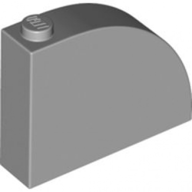 light bluish gray slope curved 4 x 1 x 2 2 3 with stud