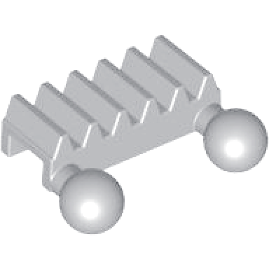 light bluish gray technic gear rack 1 x 2 with 2 tow ball