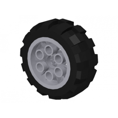 light bluish gray wheel 20 x 30 balloon medium with black tire 20 x 30 balloon medium 6582 6581