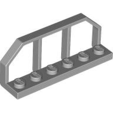 light bluish gray plate modified 1 x 6 with train wagon end fence
