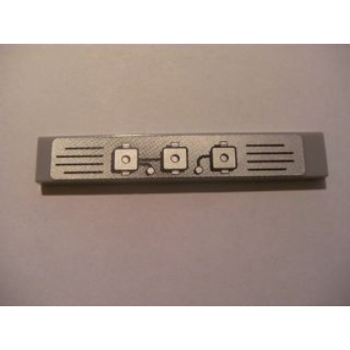 light bluish gray tile 1 x 6 with engine block pattern right sticker - set 8285