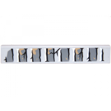 light bluish gray tile 1 x 6 with bricks and cracks pattern type 1 sticker - set 9473