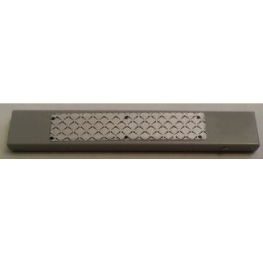 light bluish gray tile 1 x 6 with silver tread plate and 6 rivets pattern - center placement sticker - set 7992