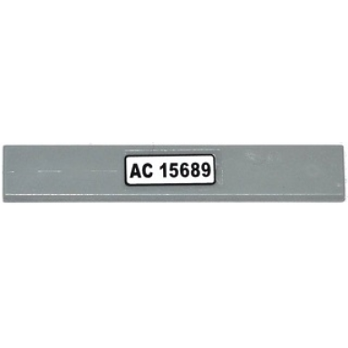 light bluish gray tile 1 x 6 with ac 15689 pattern sticker - set 76032
