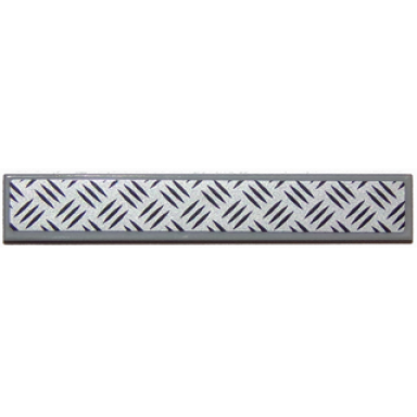 light bluish gray tile 1 x 6 with silver tread plate pattern sticker - set 60112