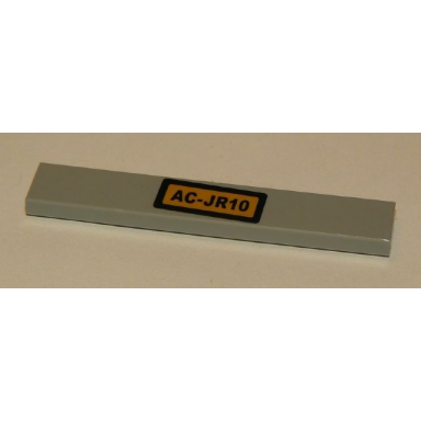 light bluish gray tile 1 x 6 with ac-jr10 pattern sticker - set 76083