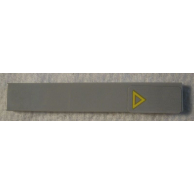light bluish gray tile 1 x 6 with yellow triangle pointing outwards pattern sticker - set 75083