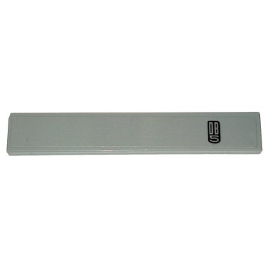 light bluish gray tile 1 x 6 with silver and black aston martin db5 logo pattern model right side sticker - set 76911