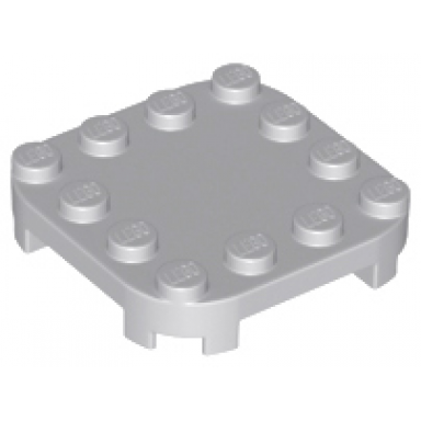 light bluish gray plate modified 4 x 4 with rounded corners and 4 feet