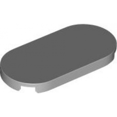 light bluish gray tile round 2 x 4 oval