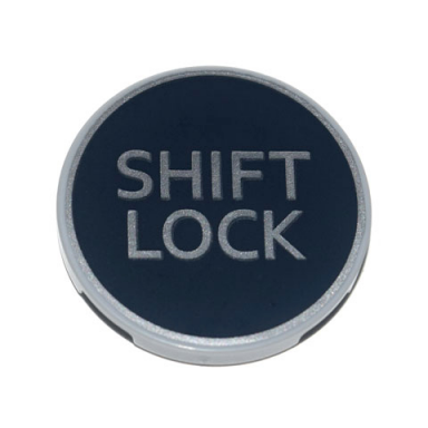 light bluish gray tile round 3 x 3 with silver shift lock on black background pattern