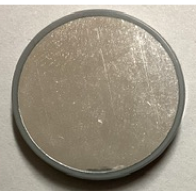 light bluish gray tile round 3 x 3 with silver mirror pattern sticker - set 60380