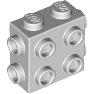 light bluish gray brick modified 1 x 2 x 1 2 3 with studs on side and ends