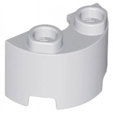 light bluish gray cylinder half 1 x 2 x 1