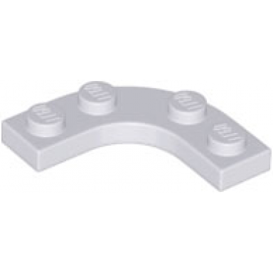 light bluish gray plate round corner 3 x 3 with 2 x 2 curved cutout