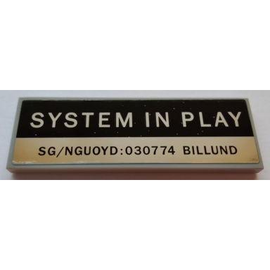 light bluish gray tile 2 x 6 with system in play and sg nguoyd:030774 billund pattern sticker - set 21327