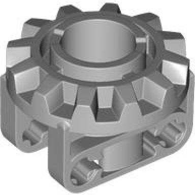 technic gear 12 tooth bevel with large rotation joint pin hole and axle holes