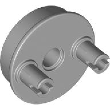light bluish gray technic rotation joint disk with large pin and 2 pins