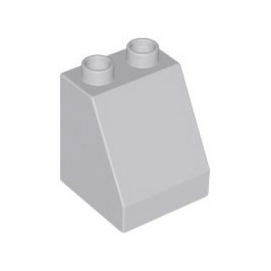 light bluish gray duplo brick 2 x 2 x 2 slope 54