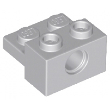 light bluish gray technic brick modified 1 x 2 with hole and 1 x 2 plate