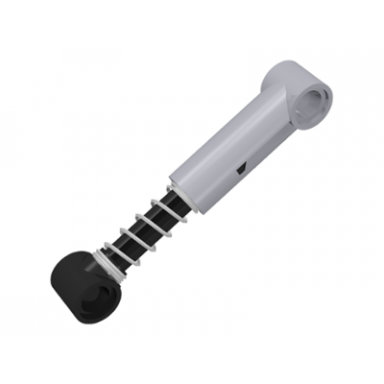 light bluish gray technic shock absorber 6.5l with black piston rod - soft spring standard coils