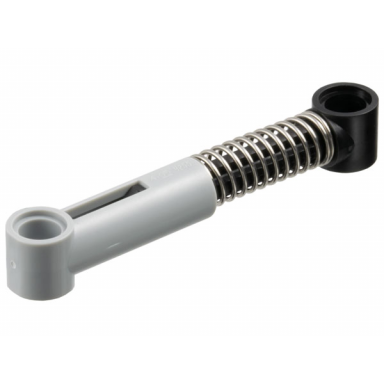 light bluish gray technic shock absorber 6.5l with black piston rod - soft spring tight coils