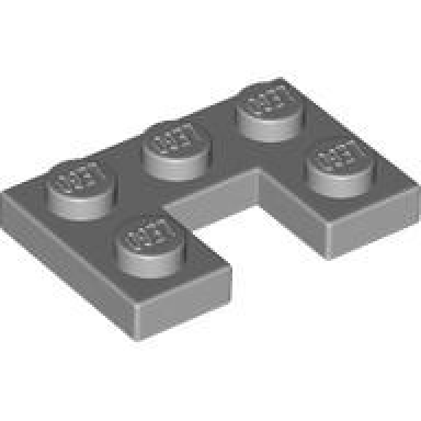 light bluish gray plate modified 2 x 3 with 1 x 1 cutout