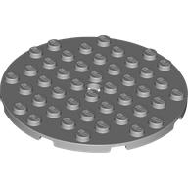 light bluish gray plate round 8 x 8 with hole