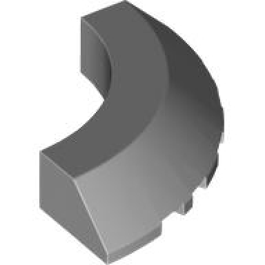 light bluish gray brick round corner 5 x 5 with slope 45 edge without studs