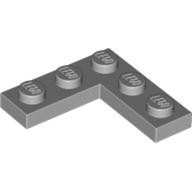 light bluish gray plate 3 x 3 corner