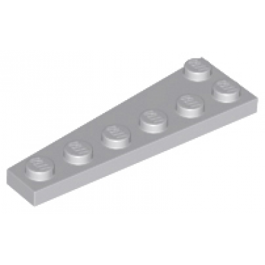 light bluish gray wedge plate 6 x 2 right