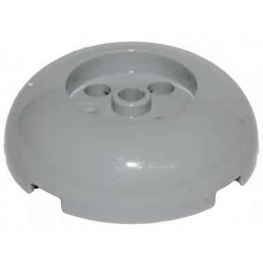 light bluish gray brick round 4 x 4 dome top with 2 x 2 recessed center