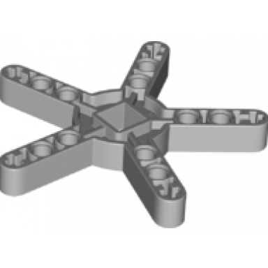 light bluish gray technic liftarm modified rotor 5 blade with square hole