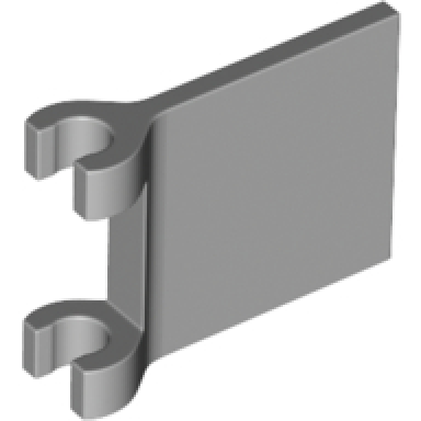 light bluish gray flag 2 x 2 square with flared edge