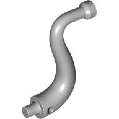 light bluish gray elephant tail trunk with bar end - long straight tip