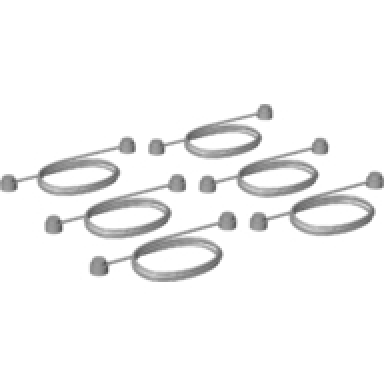 light bluish gray string with end studs 40l overall with same color studs pattern bundle of 6 multipack