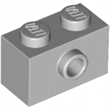 light bluish gray brick modified 1 x 2 with stud on side