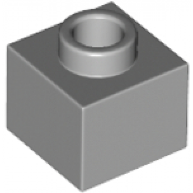 light bluish gray brick modified 1 x 1 x 2 3 with open stud