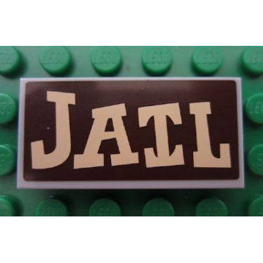 light bluish gray tile 2 x 4 with jail pattern sticker - set 7594