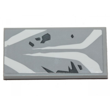 light bluish gray tile 2 x 4 with sw at-st white and dark bluish gray markings on light bluish gray background pattern sticker - set 75254