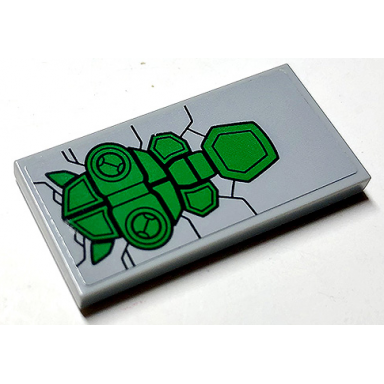 light bluish gray tile 2 x 4 with green seat on light bluish gray background pattern sticker - set 76097