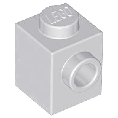 light bluish gray brick modified 1 x 1 with stud on side
