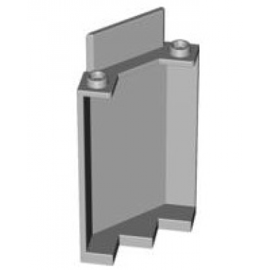 light bluish gray panel 3 x 3 x 6 corner wall without bottom indentations